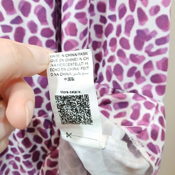 Animal Print Purple White Dress Plus Size - Picture 3 of 7